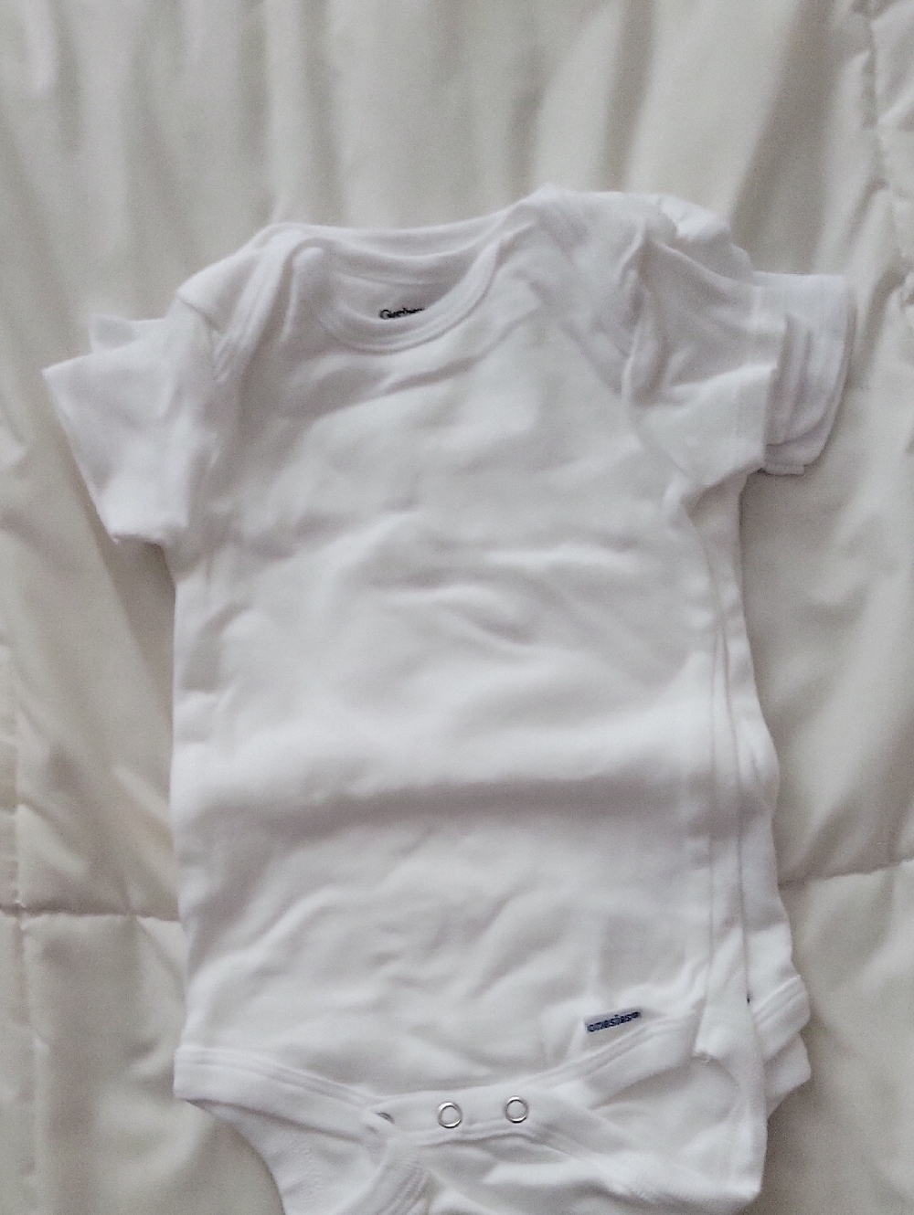 Gerber White Short-Sleeve Baby Bodysuit 4-Pack